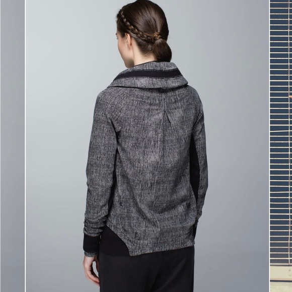 Lululemon To Class Jacket: Burlap Texture Black Dune / Black - Picture 3 of 4